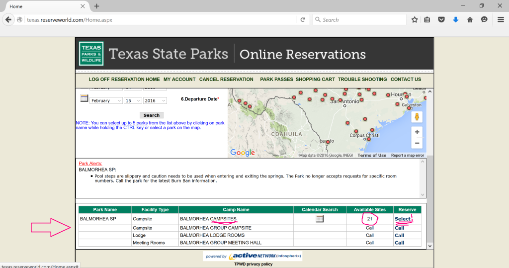 7 - Select Campsites